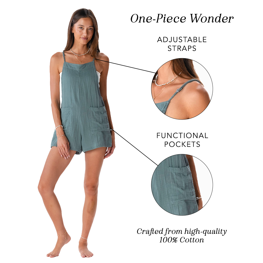Sage Boardwalk Romper
