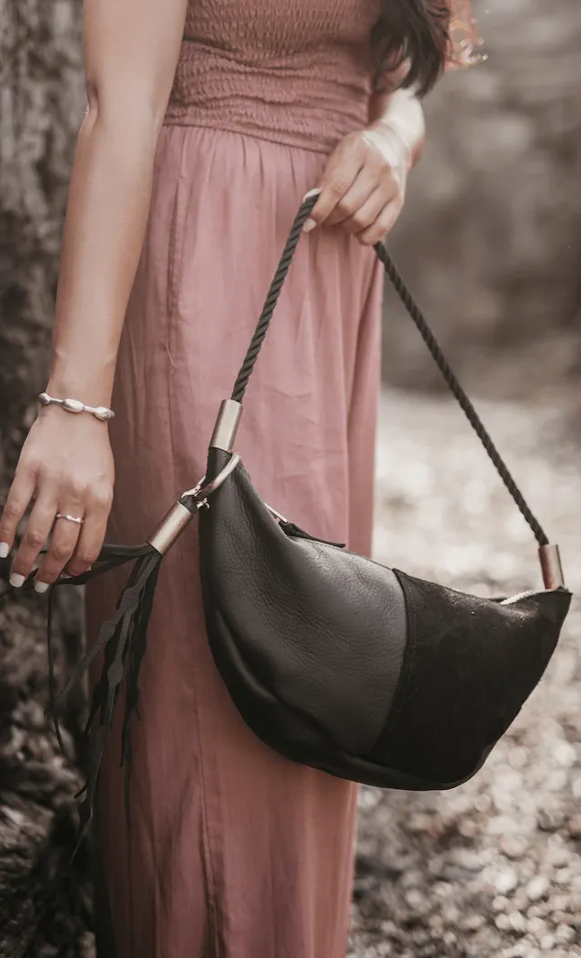 Sling Bag // in Black Leather