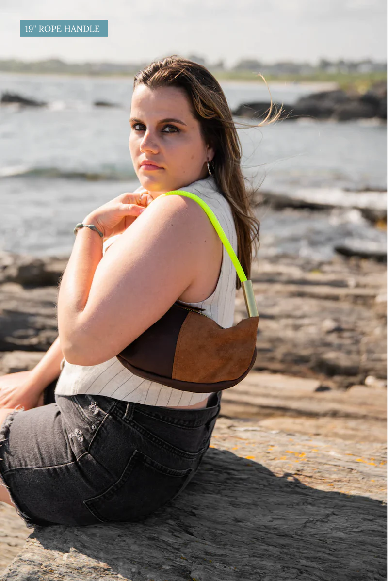 Zip Crossbody // in Brown Leather