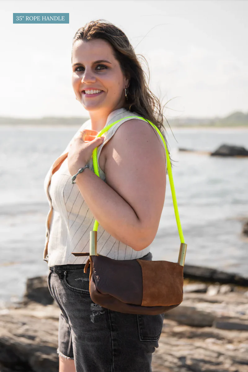 Zip Crossbody // in Black Leather