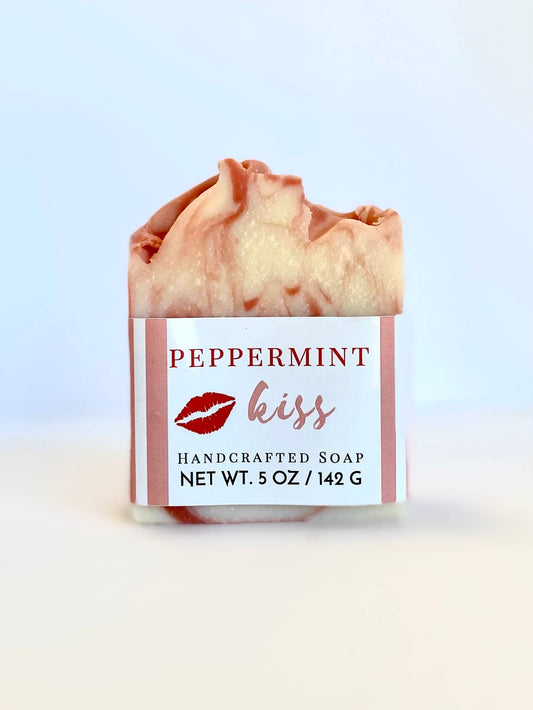 5 oz Peppermint Kiss Handcrafted Soap - Pluff Mud Mercantile