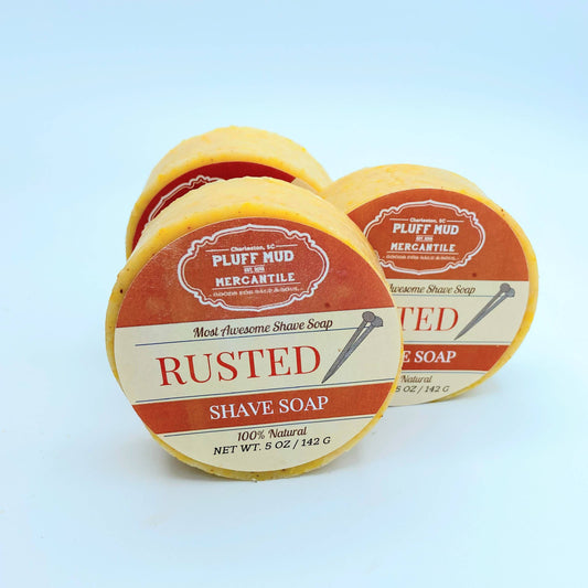 5 oz Rusted Handcrafted Shave Soap - Pluff Mud Mercantile
